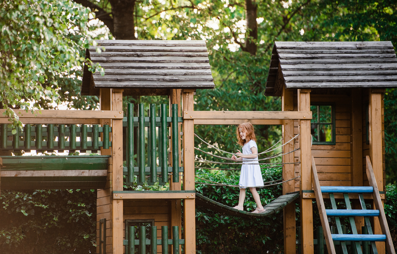 girl playing in the playground